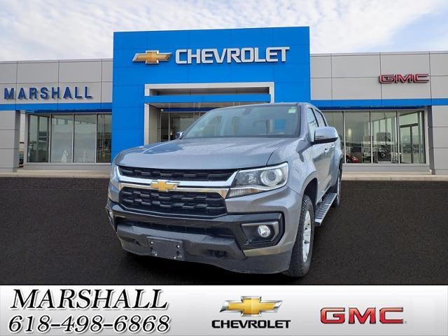 2022 Chevrolet Colorado LT in Satin Steel Metallic — front three-quarter view
