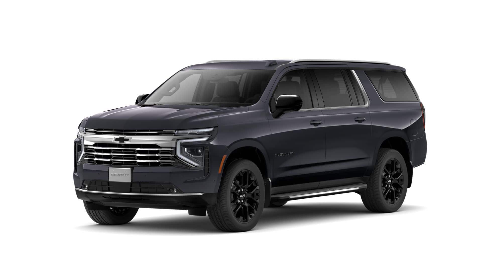 2026 Chevrolet Suburban LT in Dark Ash Metallic — front three-quarter view