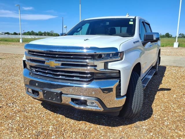 2021 Chevrolet Silverado 1500 LTZ in Iridescent Pearl Tricoat — front three-quarter view